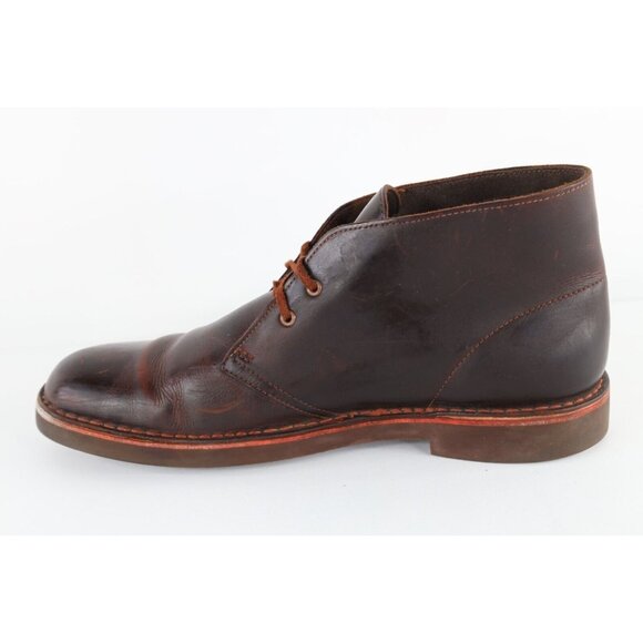 Vintage Clarks Mens 11 M Distressed Leather Ankle Chukkas Chukka Boots Oxblood main image 10